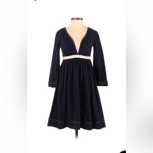 Anthropologie Open Back Dress Plenty by Tracy Reese Blue Jersey Lace Up Back M